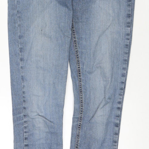 Topshop Womens Blue Cotton Skinny Jeans Size 26 in L32 in Regular Zip