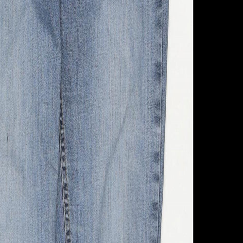 Topshop Womens Blue Cotton Skinny Jeans Size 26 in L32 in Regular Zip