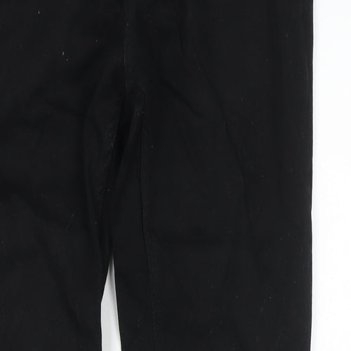 George Mens Black Cotton Straight Jeans Size 34 in L29 in Regular Zip