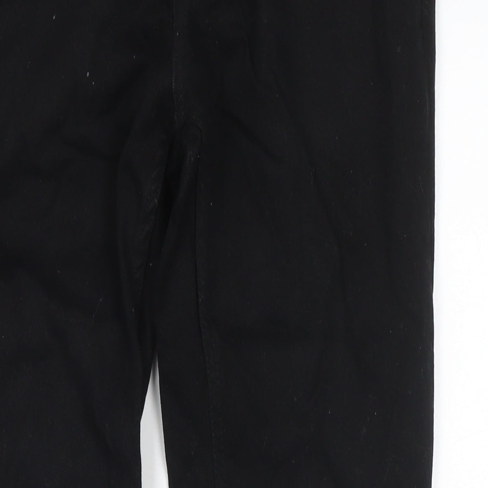 George Mens Black Cotton Straight Jeans Size 34 in L29 in Regular Zip
