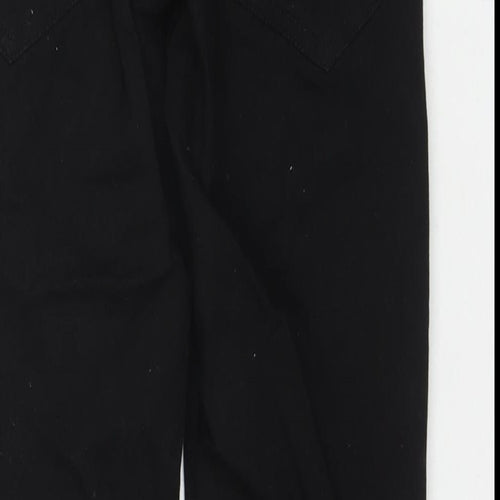 George Mens Black Cotton Straight Jeans Size 34 in L29 in Regular Zip