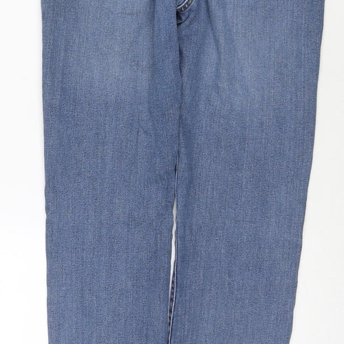 NEXT Womens Blue Polyester Blend Skinny Jeans Size 12 L28 in Regular Zip