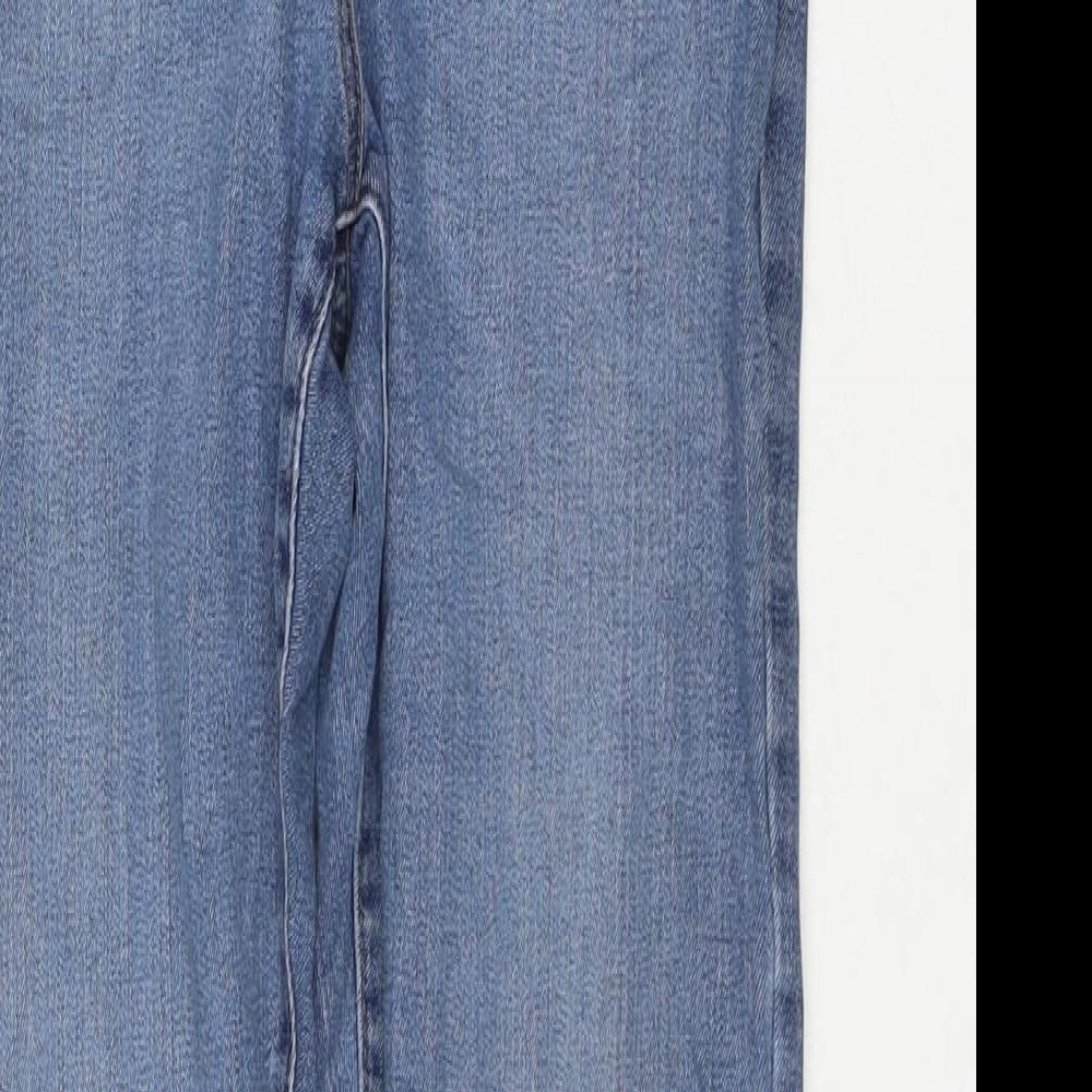 NEXT Womens Blue Polyester Blend Skinny Jeans Size 12 L28 in Regular Zip