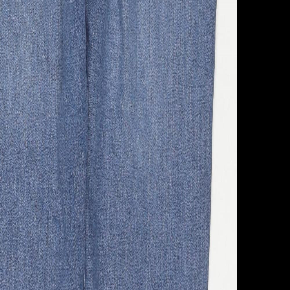 NEXT Womens Blue Polyester Blend Skinny Jeans Size 12 L28 in Regular Zip