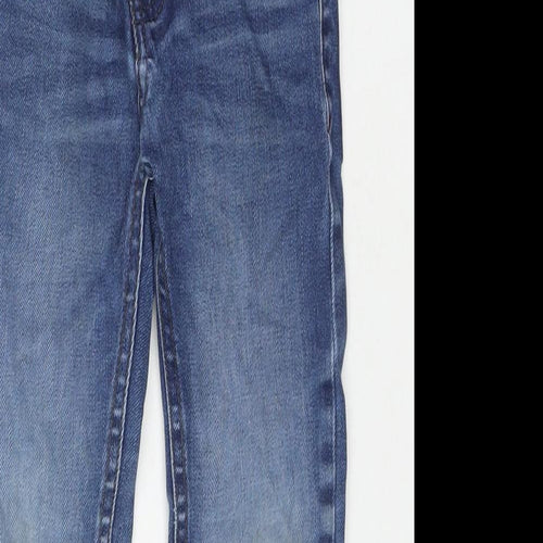 NEXT Boys Blue Cotton Straight Jeans Size 5 Years Regular Zip - Distressed