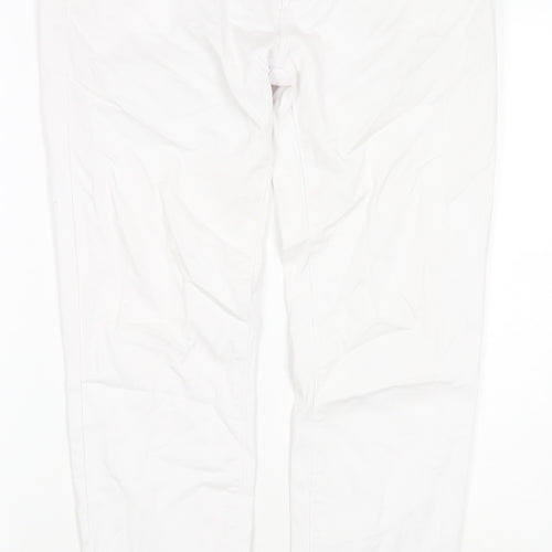 Miss Anna Womens White Cotton Skinny Jeans Size 16 L27 in Regular Zip
