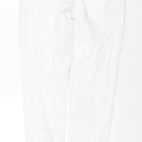 Miss Anna Womens White Cotton Skinny Jeans Size 16 L27 in Regular Zip