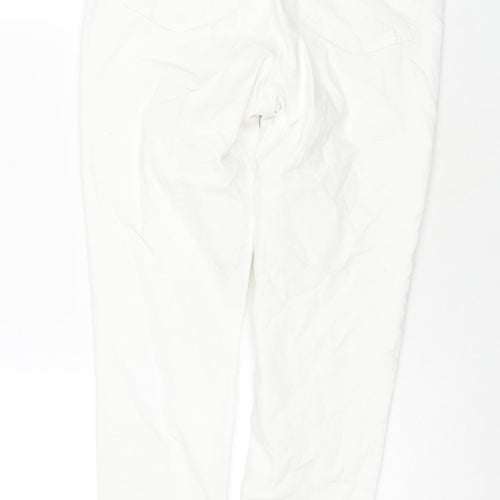 Topshop Womens White Cotton Skinny Jeans Size 30 L25 in Regular Zip