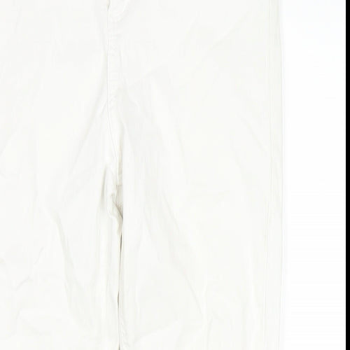 Topshop Womens White Cotton Skinny Jeans Size 30 L25 in Regular Zip