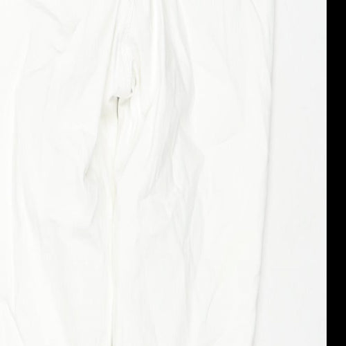 Topshop Womens White Cotton Skinny Jeans Size 30 L25 in Regular Zip