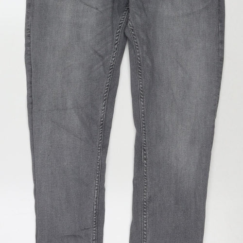 Denim & Co. Mens Grey Cotton Skinny Jeans Size 30 in L32 in Regular Zip