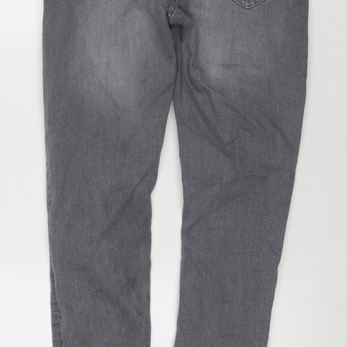 Denim & Co. Mens Grey Cotton Skinny Jeans Size 30 in L32 in Regular Zip
