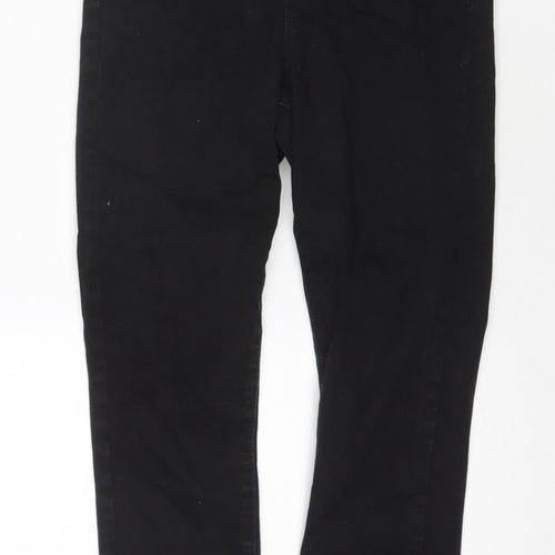 Denim & Co. Womens Black Cotton Skinny Jeans Size 14 L25 in Regular Zip