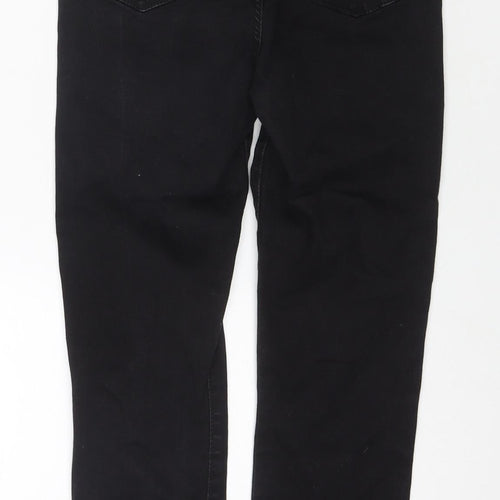 Denim & Co. Womens Black Cotton Skinny Jeans Size 14 L25 in Regular Zip