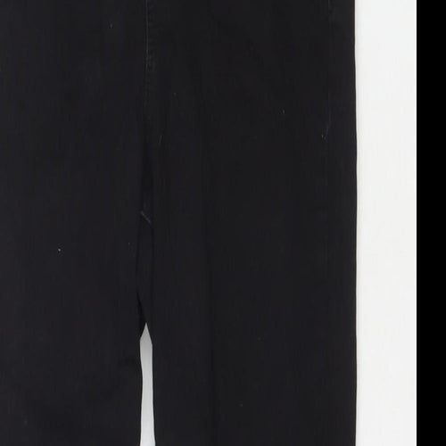 Denim & Co. Womens Black Cotton Skinny Jeans Size 14 L25 in Regular Zip