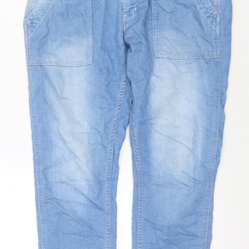 Global World Womens Blue Polyester Blend Capri Jeans Size M L24 in Regular Zip