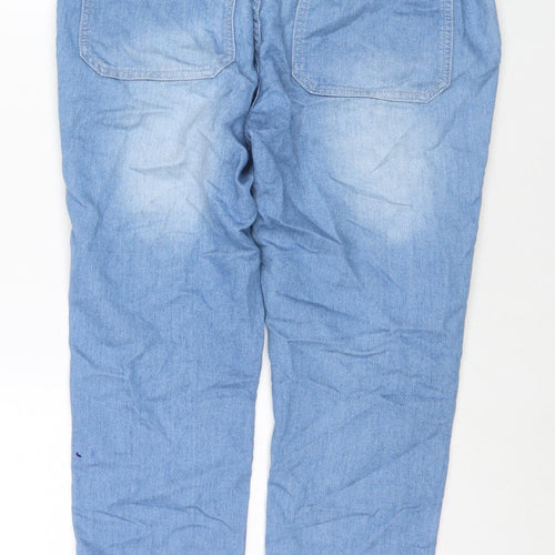 Global World Womens Blue Polyester Blend Capri Jeans Size M L24 in Regular Zip
