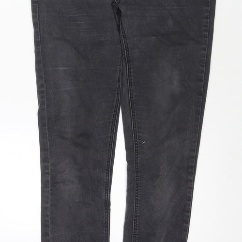 Golddigga Womens Black Polyester Blend Skinny Jeans Size 12 L30 in Regular Zip