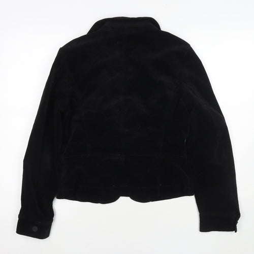 La Strada Womens Black Jacket Blazer Size 10 Button