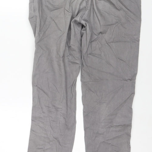 Cortefiel Mens Grey Cotton Straight Jeans Size 32 in L31 in Regular Zip