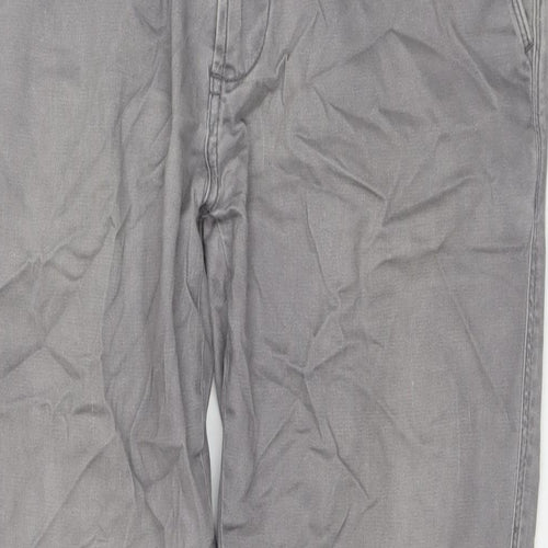 Cortefiel Mens Grey Cotton Straight Jeans Size 32 in L31 in Regular Zip