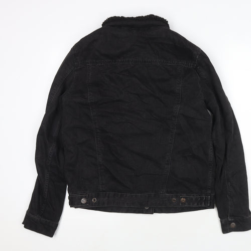 Topshop Womens Black Jacket Size 12 Snap