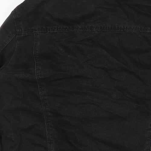 Topshop Womens Black Jacket Size 12 Snap