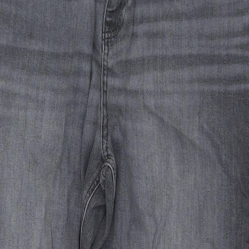 Marks and Spencer Womens Grey Polyester Blend Mom Jeans Size 18 L27 in Regular Zip