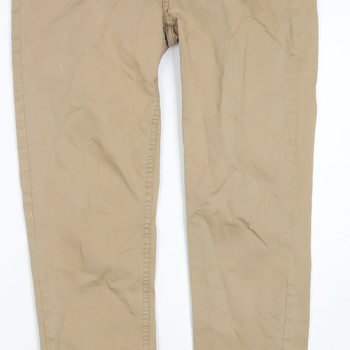 Tommy Hilfiger Womens Brown Cotton Straight Jeans Size 8 L25 in Regular Zip - Zip Detail