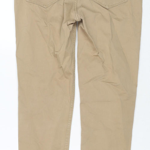 Tommy Hilfiger Womens Brown Cotton Straight Jeans Size 8 L25 in Regular Zip - Zip Detail