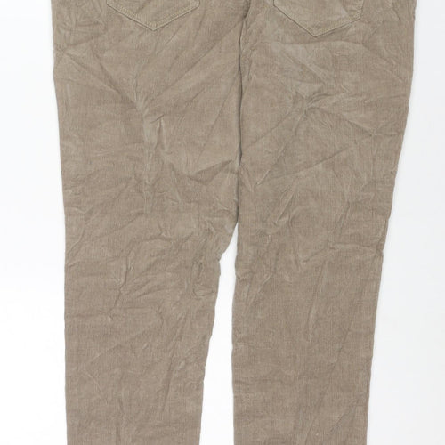 George Womens Beige Cotton Trousers Size 16 L26 in Regular