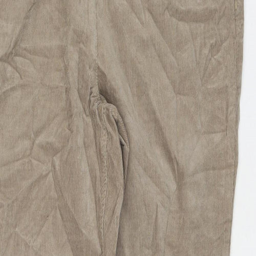 George Womens Beige Cotton Trousers Size 16 L26 in Regular