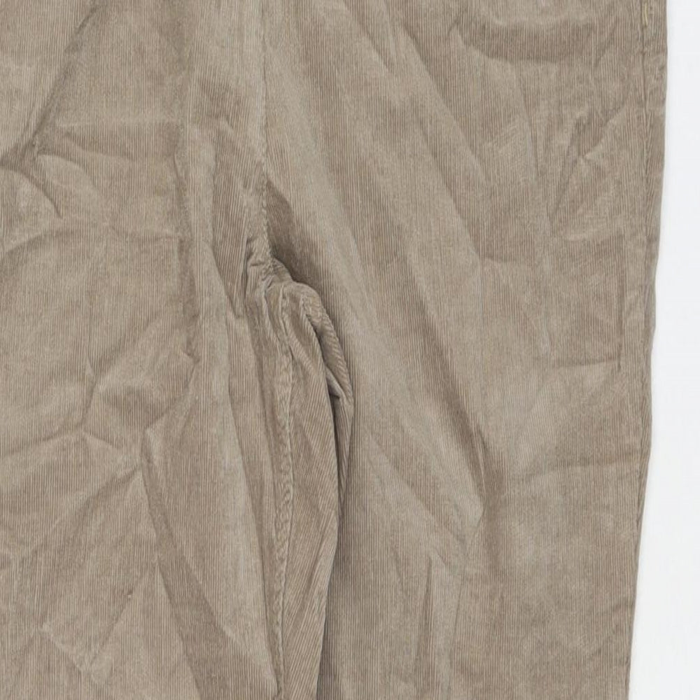 George Womens Beige Cotton Trousers Size 16 L26 in Regular