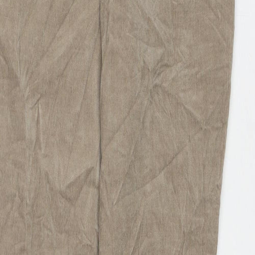 George Womens Beige Cotton Trousers Size 16 L26 in Regular
