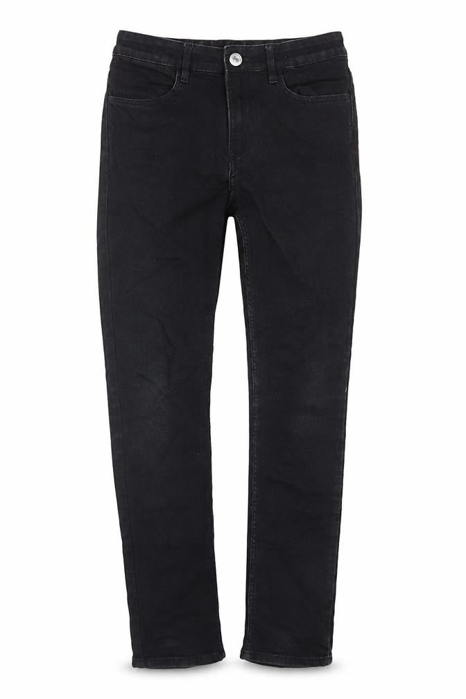 H&M Girls Black Cotton Skinny Jeans Size 12-13 Years L26 in Regular Zip