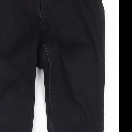 H&M Girls Black Cotton Skinny Jeans Size 12-13 Years L26 in Regular Zip