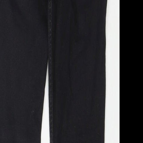H&M Girls Black Cotton Skinny Jeans Size 12-13 Years L26 in Regular Zip