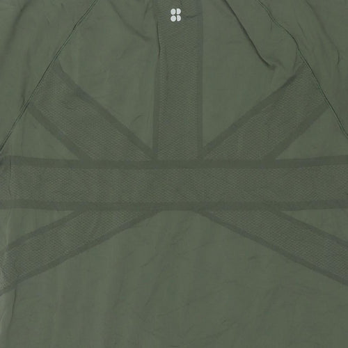 Sweaty Betty Womens Green Polyamide Basic T-Shirt Size L Round Neck Pullover