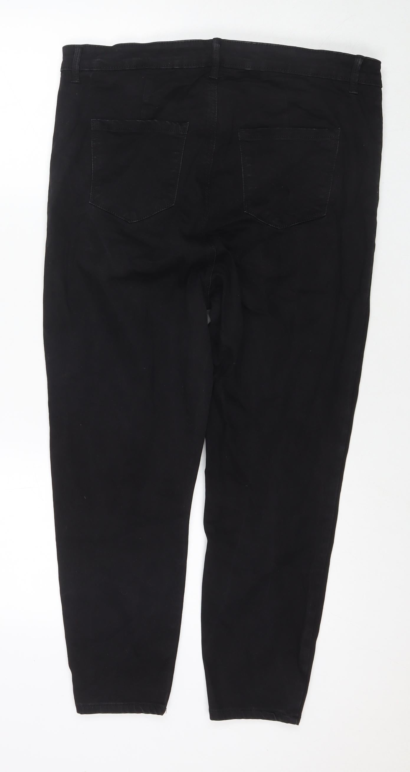 Denim & Co. Womens Black Cotton Skinny Jeans Size 20 L23 in Regular Zip