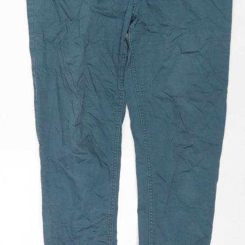 Marks and Spencer Womens Blue Polyester Blend Straight Jeans Size 32 in L29 in Regular Zip