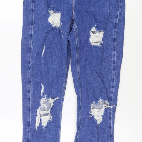 New Look Girls Blue Cotton Skinny Jeans Size 14 Years L28 in Regular Zip