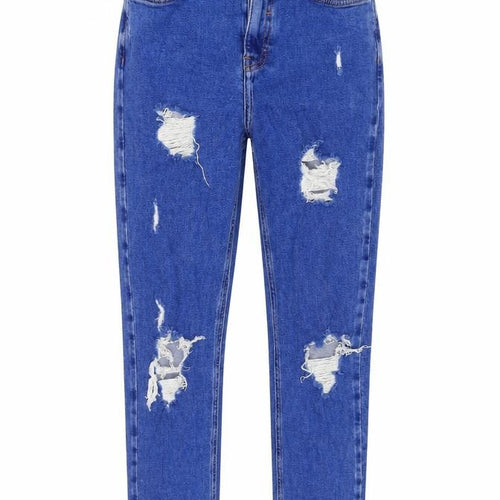 New Look Girls Blue Cotton Skinny Jeans Size 14 Years L28 in Regular Zip