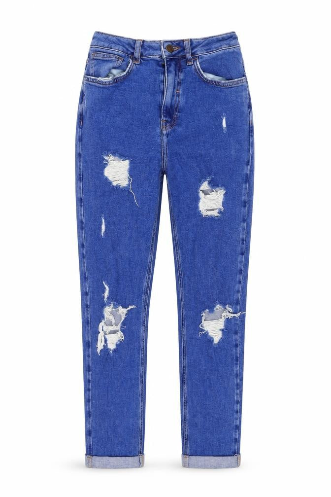 New Look Girls Blue Cotton Skinny Jeans Size 14 Years L28 in Regular Zip