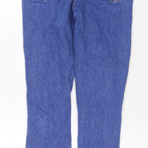 New Look Girls Blue Cotton Skinny Jeans Size 14 Years L28 in Regular Zip