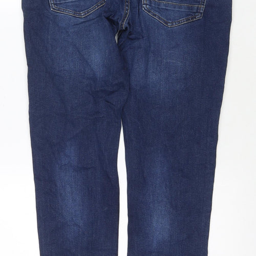 Bench Mens Blue Cotton Straight Jeans Size 32 in L32 in Slim Zip