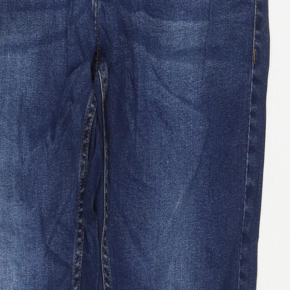 Bench Mens Blue Cotton Straight Jeans Size 32 in L32 in Slim Zip