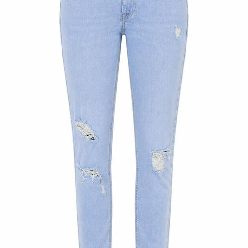 New Look Girls Blue Cotton Skinny Jeans Size 12 Years L26 in Regular Zip