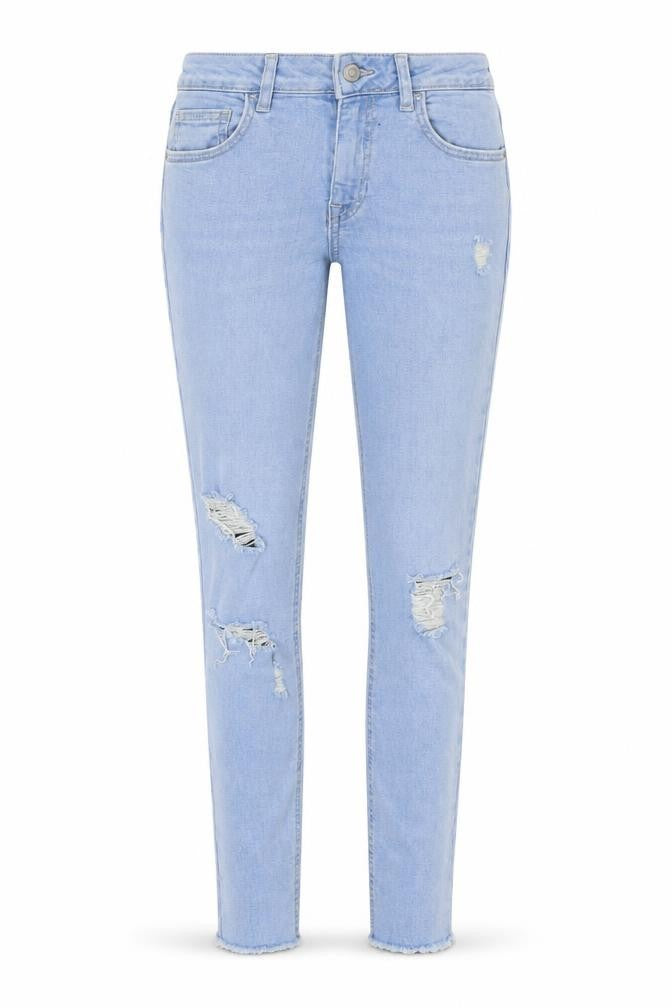 New Look Girls Blue Cotton Skinny Jeans Size 12 Years L26 in Regular Zip
