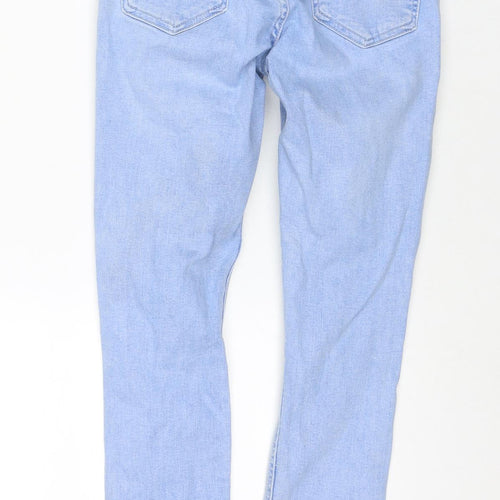 New Look Girls Blue Cotton Skinny Jeans Size 12 Years L26 in Regular Zip