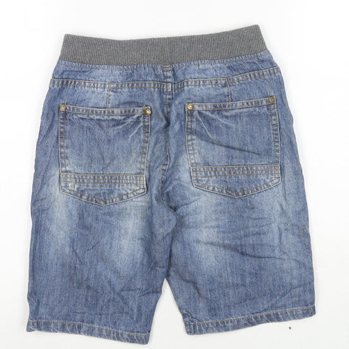 SoulCal&Co Boys Blue Cotton Bermuda Shorts Size 11-12 Years L8 in Regular Drawstring